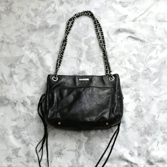 Rebecca Minkoff convertible black leather crossbody bag, EUC - Picture 2 of 8